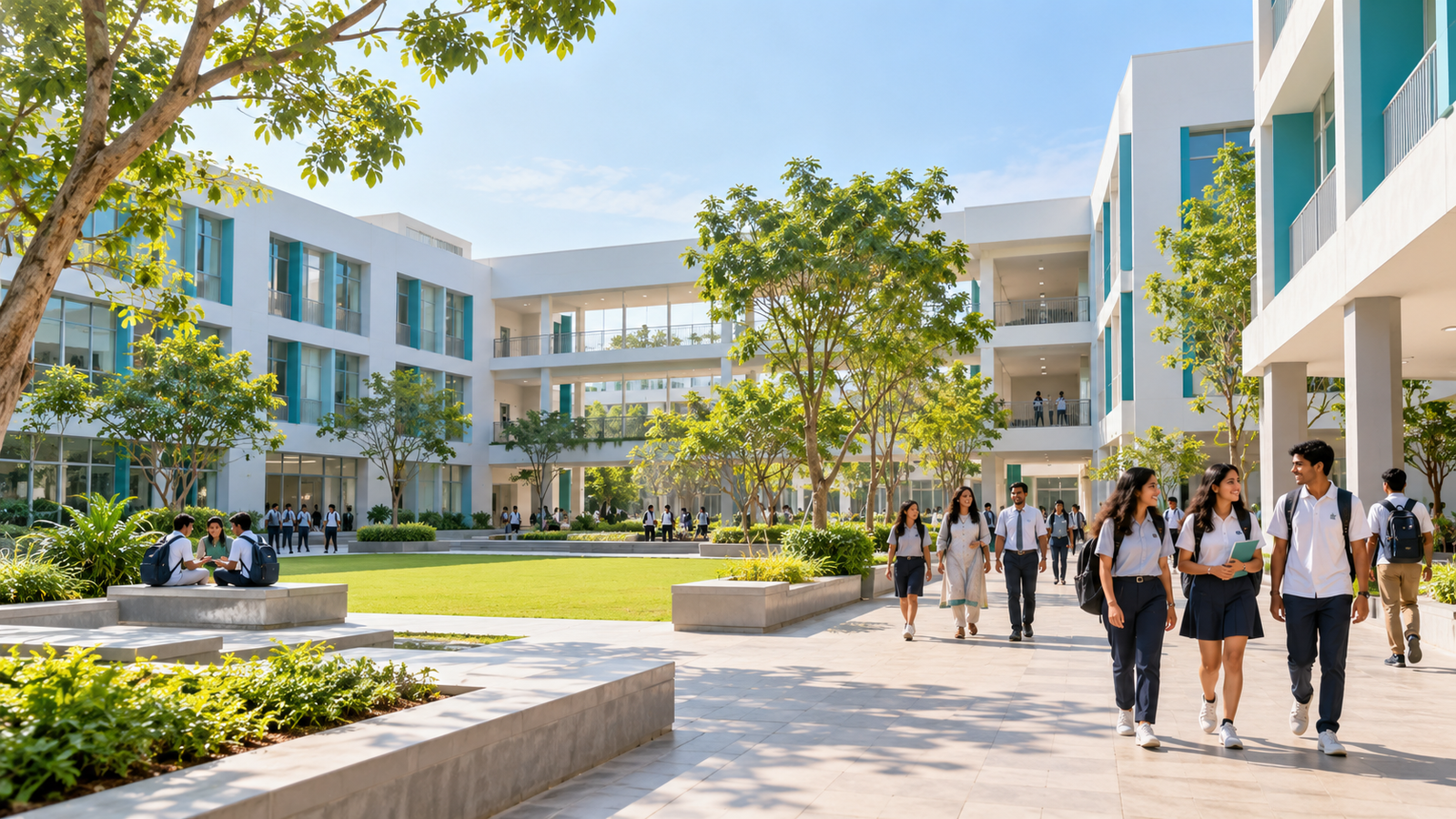 Generated fictional school campus